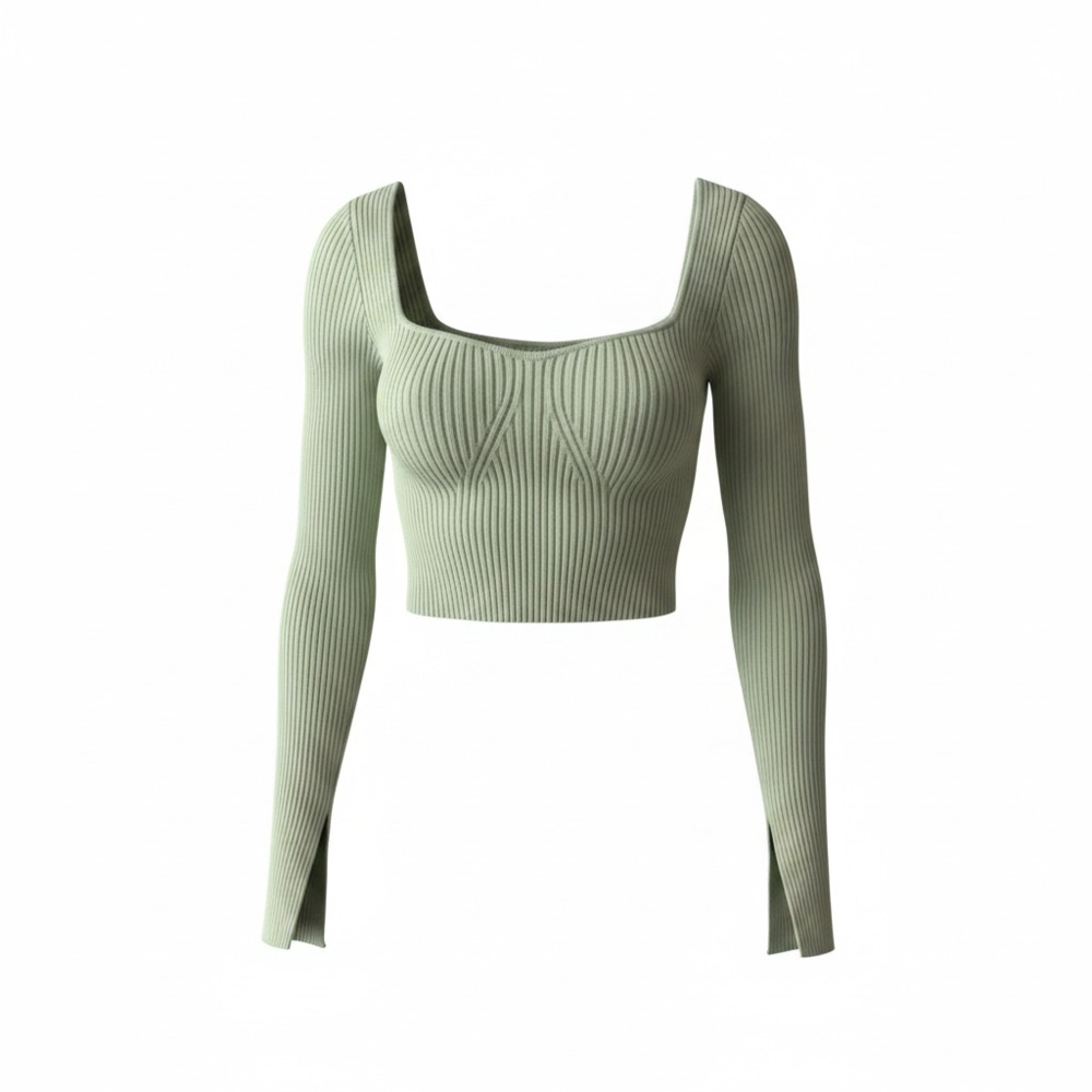 Urban Outfitters Ribbed Knit Bustier Crop Sweater Top